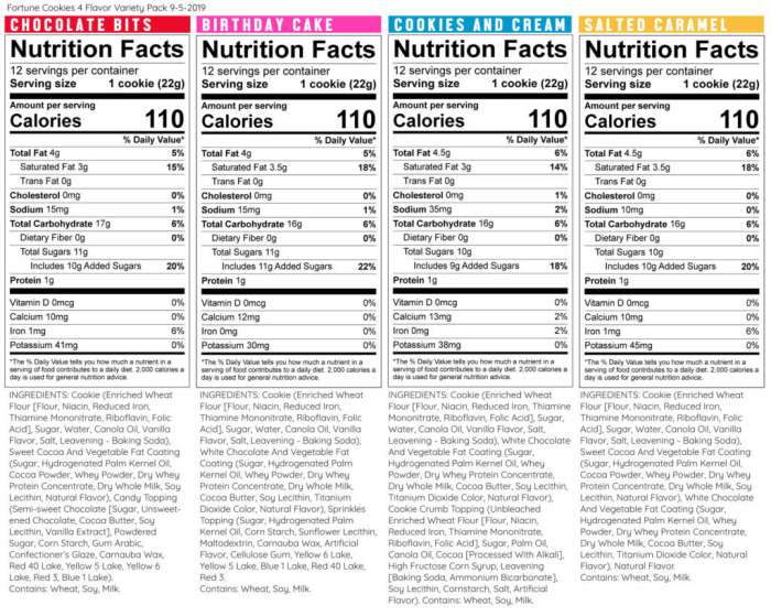 Fortune cookie nutrition facts