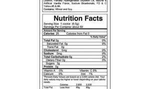 Fortune cookie nutrition facts